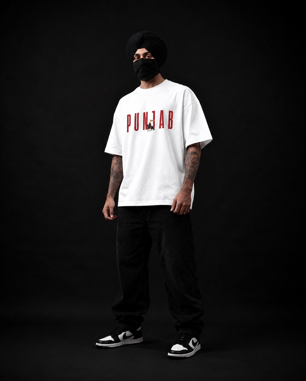 Punjab Heritage Oversized T-Shirt – Premium 240 GSM French Terry Cotton | White