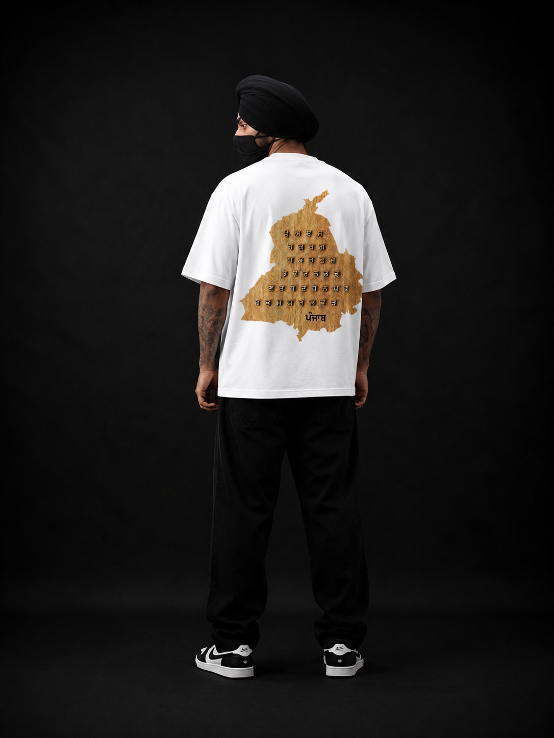 Punjab Heritage Oversized T-Shirt – Premium 240 GSM French Terry Cotton | White